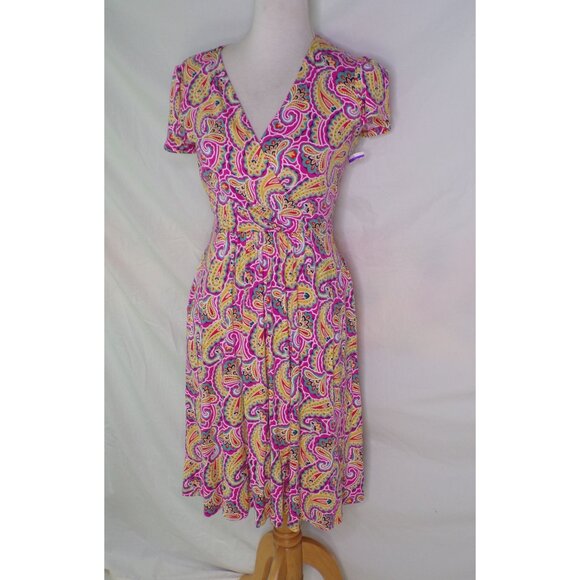 🆕 BODEN Evangeline V-Neck Belted Paisley Print Jersey Dress 4 - Picture 11 of 11